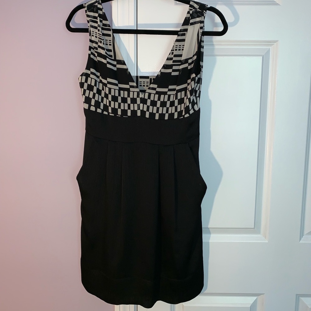 BCBGeneration abstract back cutout dress